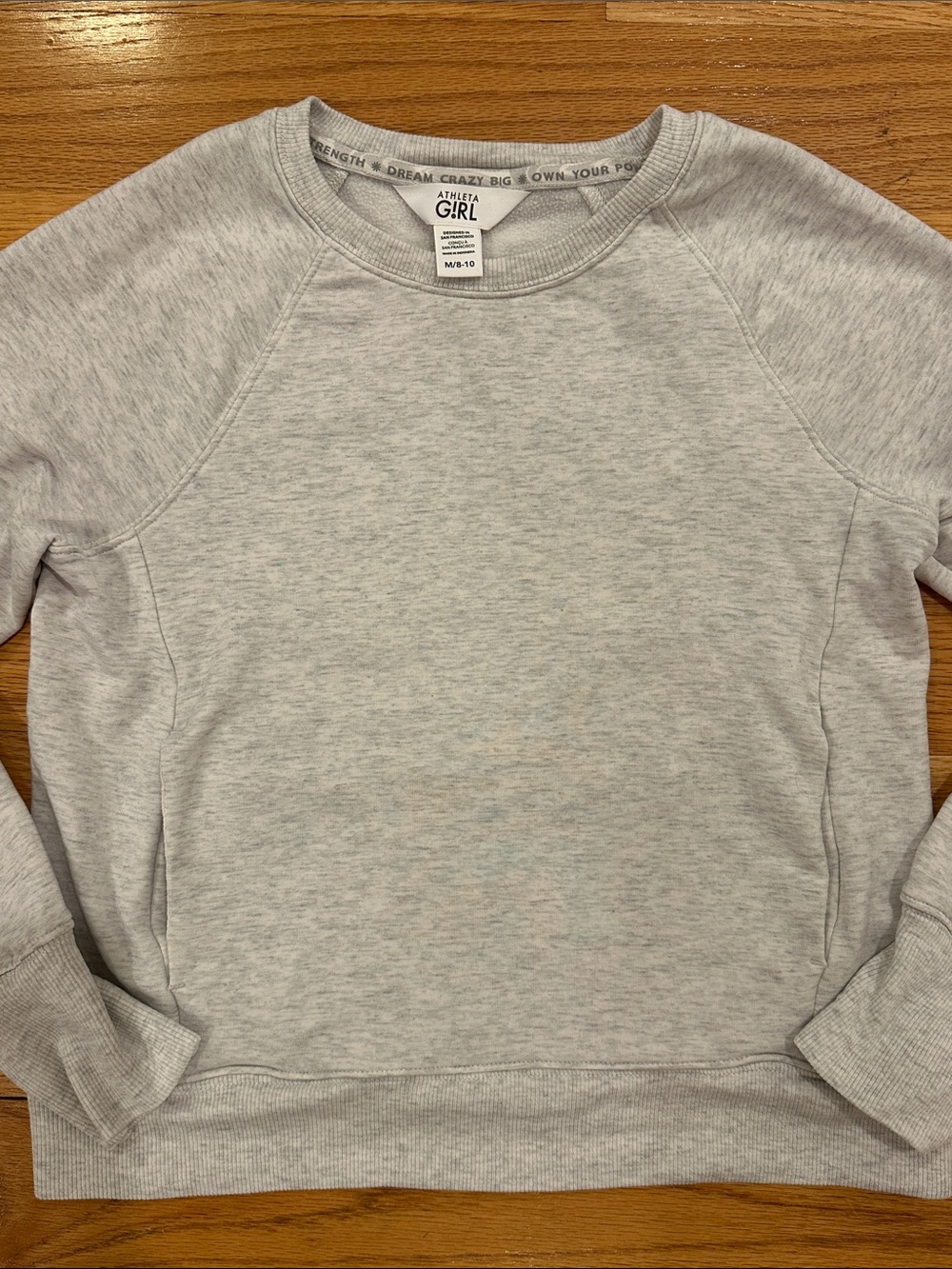 Athletic girl sweatshirt